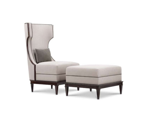 Modern Luxury Demi Wing Chair / Ottoman | Sessel | Bolier & Company