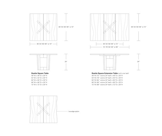 Duette Square Extension Table | Mesas comedor | Altura Furniture