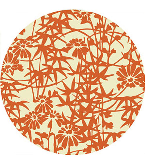 Bamboo Blossoms Orange | Tapis / Tapis de designers | Emma Gardner Design