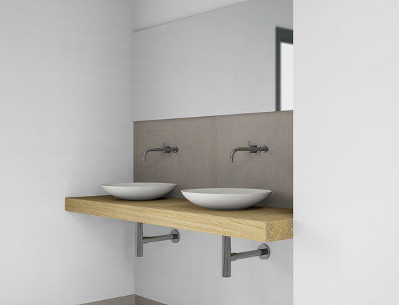 Console basin | Design Nr. 1002 – Eiche geölt | Panneaux de bois | Absolut Bad