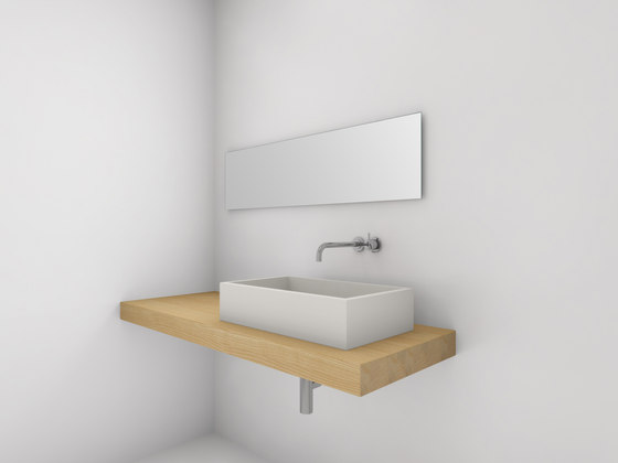 Console basin | Design Nr. 1024 – Esche geölt | Panneaux de bois | Absolut Bad