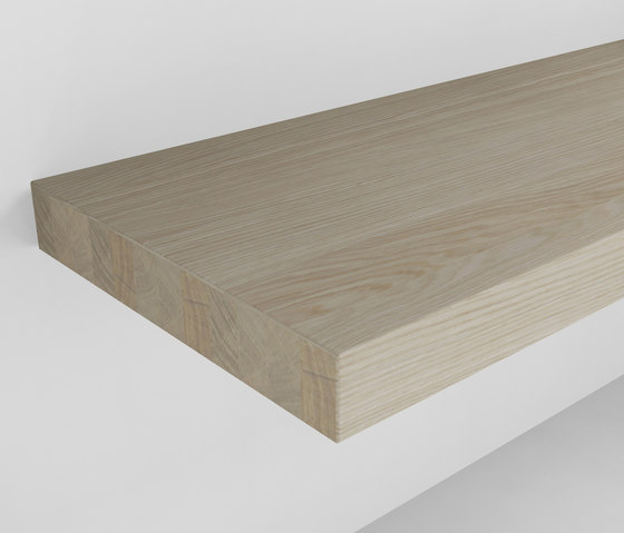 Console basin | Design Nr. 1041 – Eiche weiß geölt | Wood panels | Absolut Bad