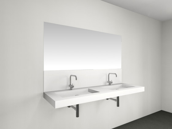 Console basin | Design Nr. 1017 – weiß seidenmatt | Mineral composite panels | Absolut Bad