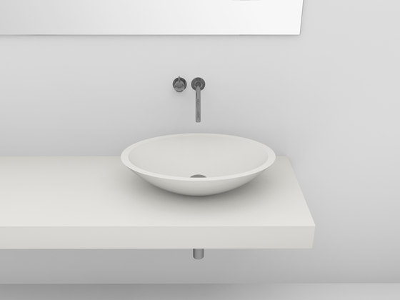 Console basin | Design Nr. 1031 – weiß seidenmatt | Mineral composite panels | Absolut Bad
