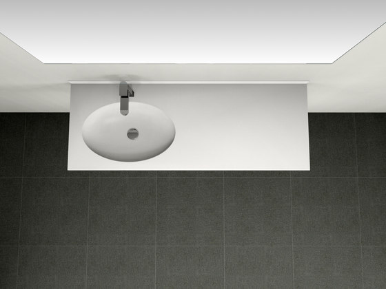 Waschtischkonsole | Design Nr. 1020 – weiß seidenmatt | Mineralwerkstoff Platten | Absolut Bad