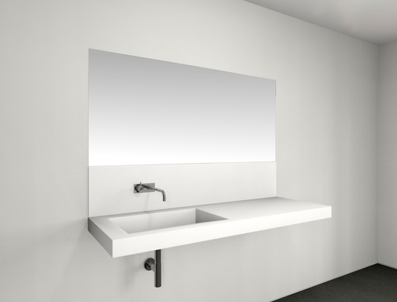 Console basin | Design Nr. 1037 – weiß seidenmatt | Panneaux matières minérales | Absolut Bad
