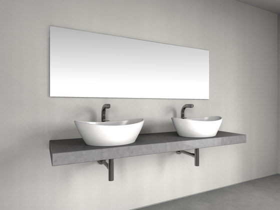 Console basin | Design Nr. 1006 – Steingrau poliert | Wash basins | Absolut Bad
