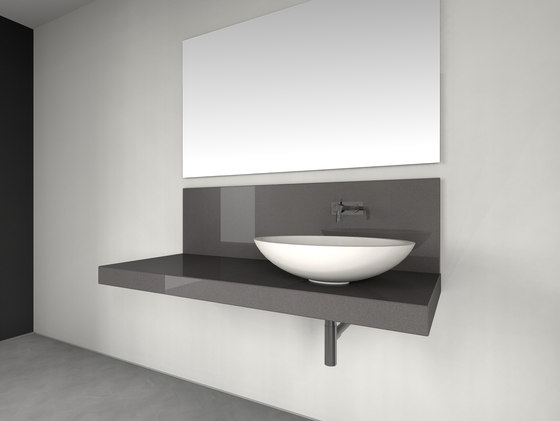 Console basin | Design Nr. 1012 – Quarzgrau poliert | Wash basins | Absolut Bad