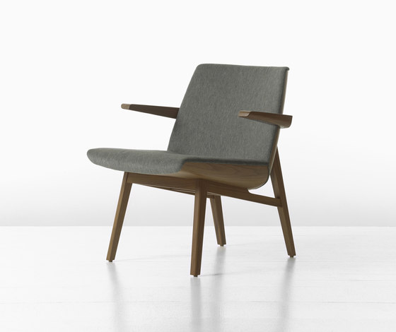 Clamshell Lounge Lowback Wood Armchair | Sessel | Geiger