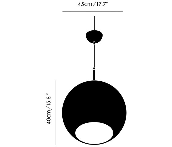 Copper Round Pendant 45cm | Suspensions | Tom Dixon