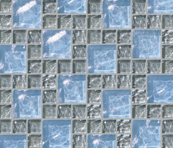 Decor 23x23 | 48x48 Frieze Gray Decoro | Glas Mosaike | Mosaico+