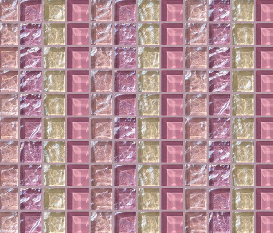 Decor 23x23 Quartet Pink Decoro | Glas Mosaike | Mosaico+