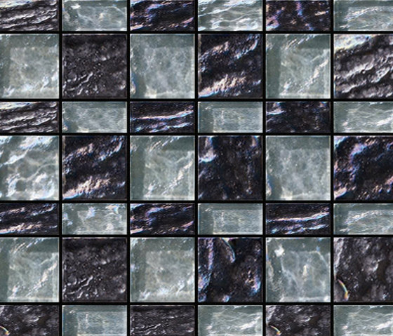 Decor 23x48 | 48x48 Meet Black Decoro | Glass mosaics | Mosaico+