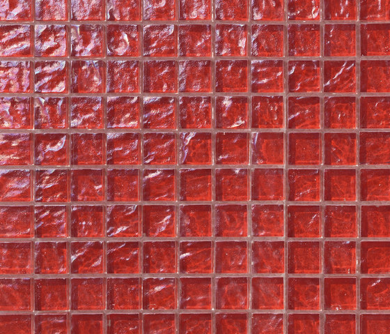 Onde 23x23 Rosso | Mosaicos de vidrio | Mosaico+