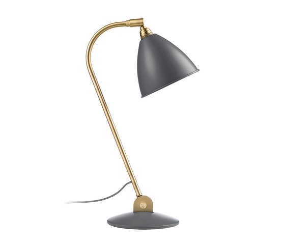 Bestlite BL2 Table lamp | Grey/Brass | Luminaires de table | GUBI