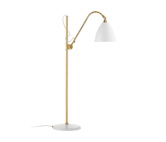 Bestlite BL3 M Floor lamp | Matt White/Brass | Free-standing lights | GUBI