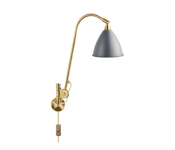 Bestlite BL6 Wall lamp | Grey/Brass | Wandleuchten | GUBI