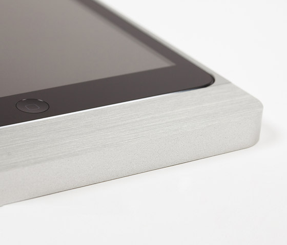 Eve Mini brushed aluminium rounded | Dock smartphone / tablet | Basalte