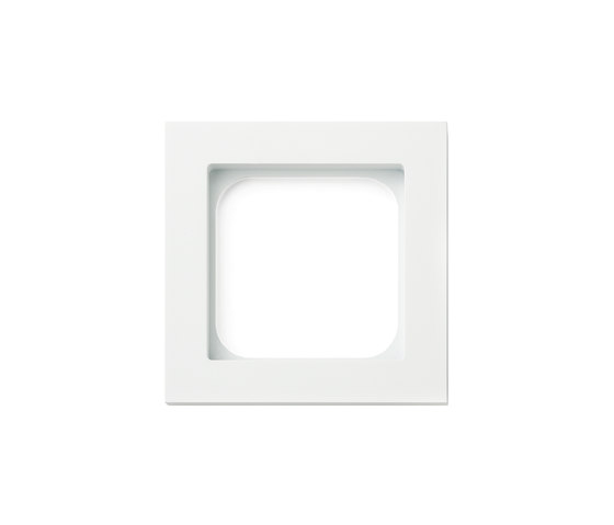 Frame 1-gang satin white | Prese elettriche | Basalte