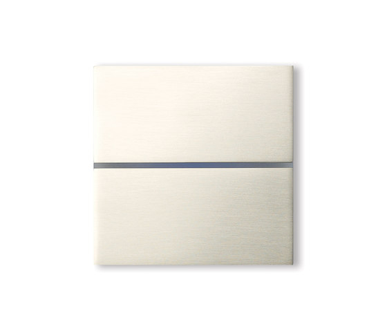 Sentido switch - brushed nickel - 2-way by Basalte | KNX-Systems