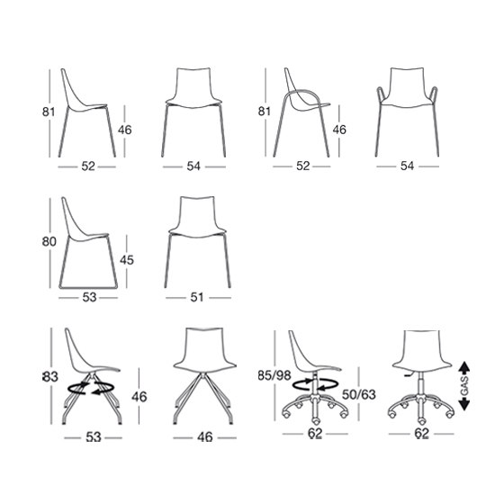 Zebra Antischock stool 4-legs frame | Tabourets de bar | SCAB Design