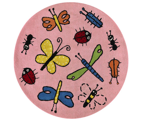 Kids Family Bugs pink-2 | Alfombras / Alfombras de diseño | Kateha