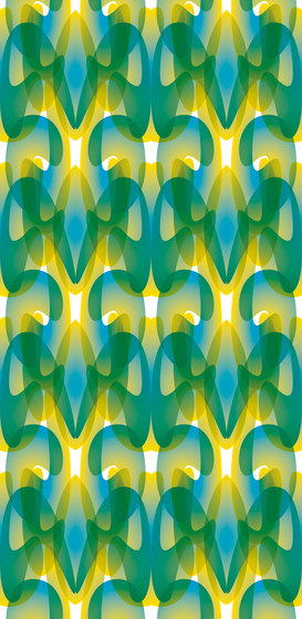 Lounge Design Wallpaper| Blue, yellow and green | Wall coverings / wallpapers | wallunica