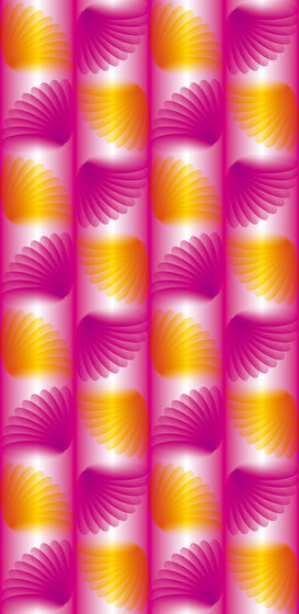 Lounge Design Wallpaper| Pink, red and yellow | Wall coverings / wallpapers | wallunica