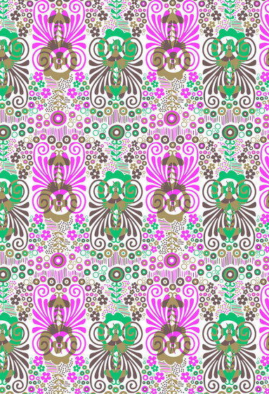 Floral pattern | Purple and green flowers repeating design | Wall coverings / wallpapers | wallunica