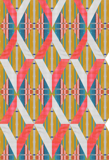 Geometric Design | Diamonds over repeating striped background | Wall coverings / wallpapers | wallunica