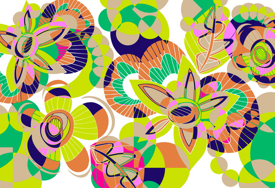 Geometrische Muster | Geometrisches Blumen-Design | Holz Platten | wallunica