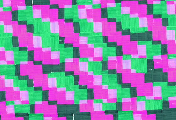 Désign géométrique | Conception multicolore avec des carrés empilés | Panneaux de bois | wallunica