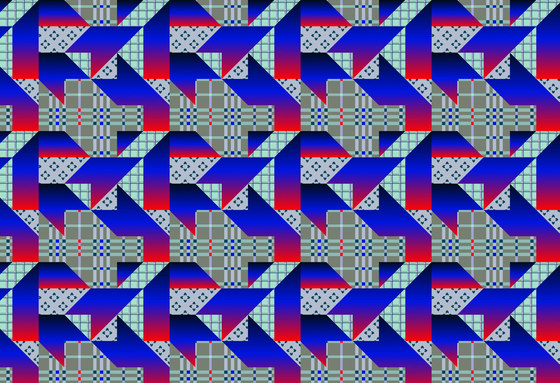 Geometrische Muster | Buntes Hahnentritt-Muster | Wandbeläge / Tapeten | wallunica