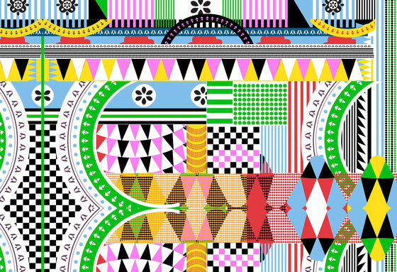 Geometric Design | Colorful geometric pattern | Planchas de madera | wallunica