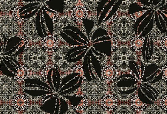 Geometrische Muster | Geometrisches Design mit Blumen-Formen | Wandbeläge / Tapeten | wallunica
