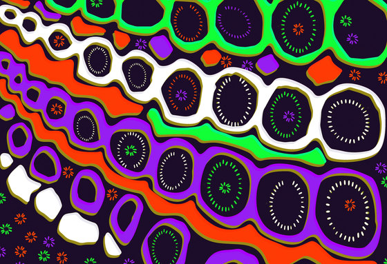 Abstract Backgrounds | Circular abstract design on black background | Wall coverings / wallpapers | wallunica