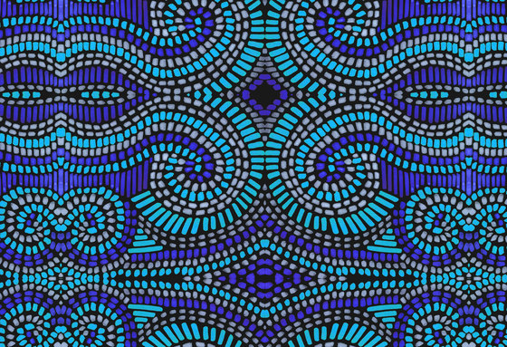 Mosaic Design | Blue mosaic pattern | Wall coverings / wallpapers | wallunica
