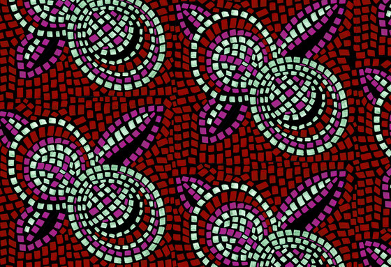 Mosaik Design | Rotes Mosaik-Muster | Wandbeläge / Tapeten | wallunica