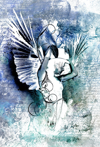 Ilustrations - Wall Art | Burlesque angel design | Wall art / Murals | wallunica