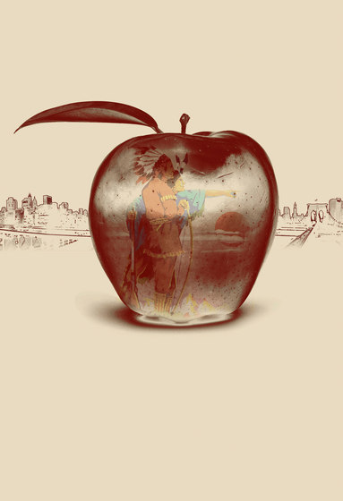 Ilustrations - Wall Art | Native Americans on apple design | Wall art / Murals | wallunica