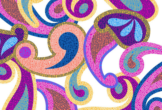 Paisley Design | Colorful paisley design on white background | Wall coverings / wallpapers | wallunica