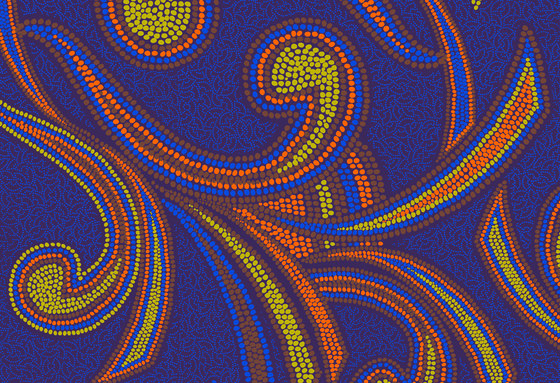 Dot Design | Orange and blue dot design | Wall coverings / wallpapers | wallunica