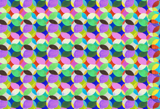 Dot Design | Colorful overlapping dots design | Planchas de madera | wallunica