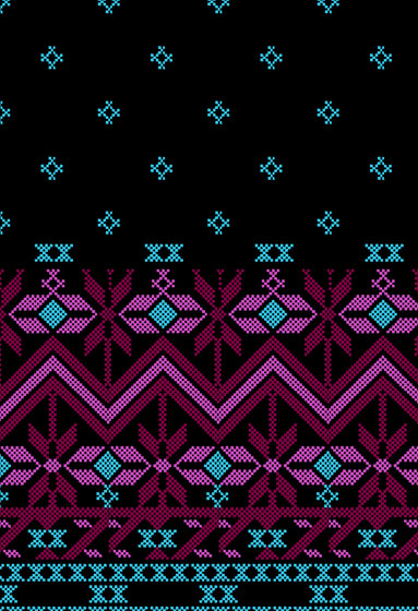 Textile Structures | Colorful cross stitch design | Wall coverings / wallpapers | wallunica