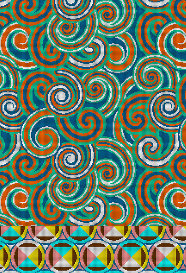 Textile Structures | Pixilated swirl design | Carta parati / tappezzeria | wallunica