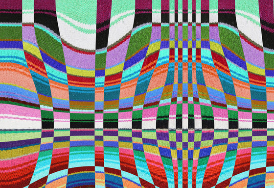 Textile Structures | Distorted lines of color | Wall coverings / wallpapers | wallunica