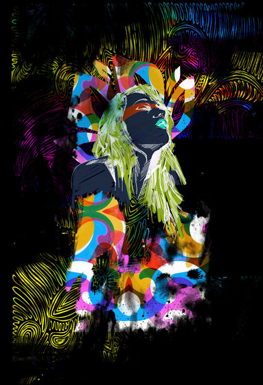 Surfin' Flower-Power | Conception femme coloré | Revêtements muraux / papiers peint | wallunica