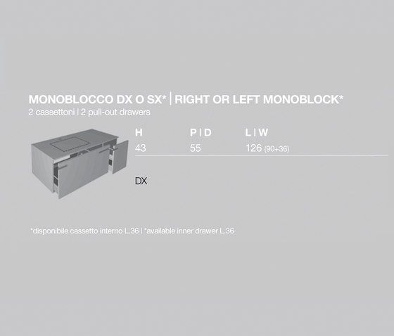 Block Monoblock | Armarios lavabo | Milldue
