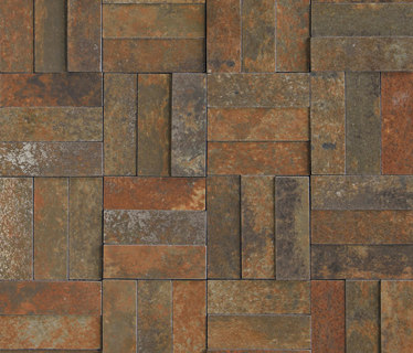 Xtreme copper lappato mosaico brick | Ceramic mosaics | Apavisa