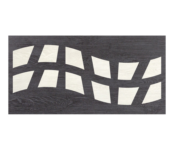 Rovere black decapé decor wave | Ceramic panels | Apavisa